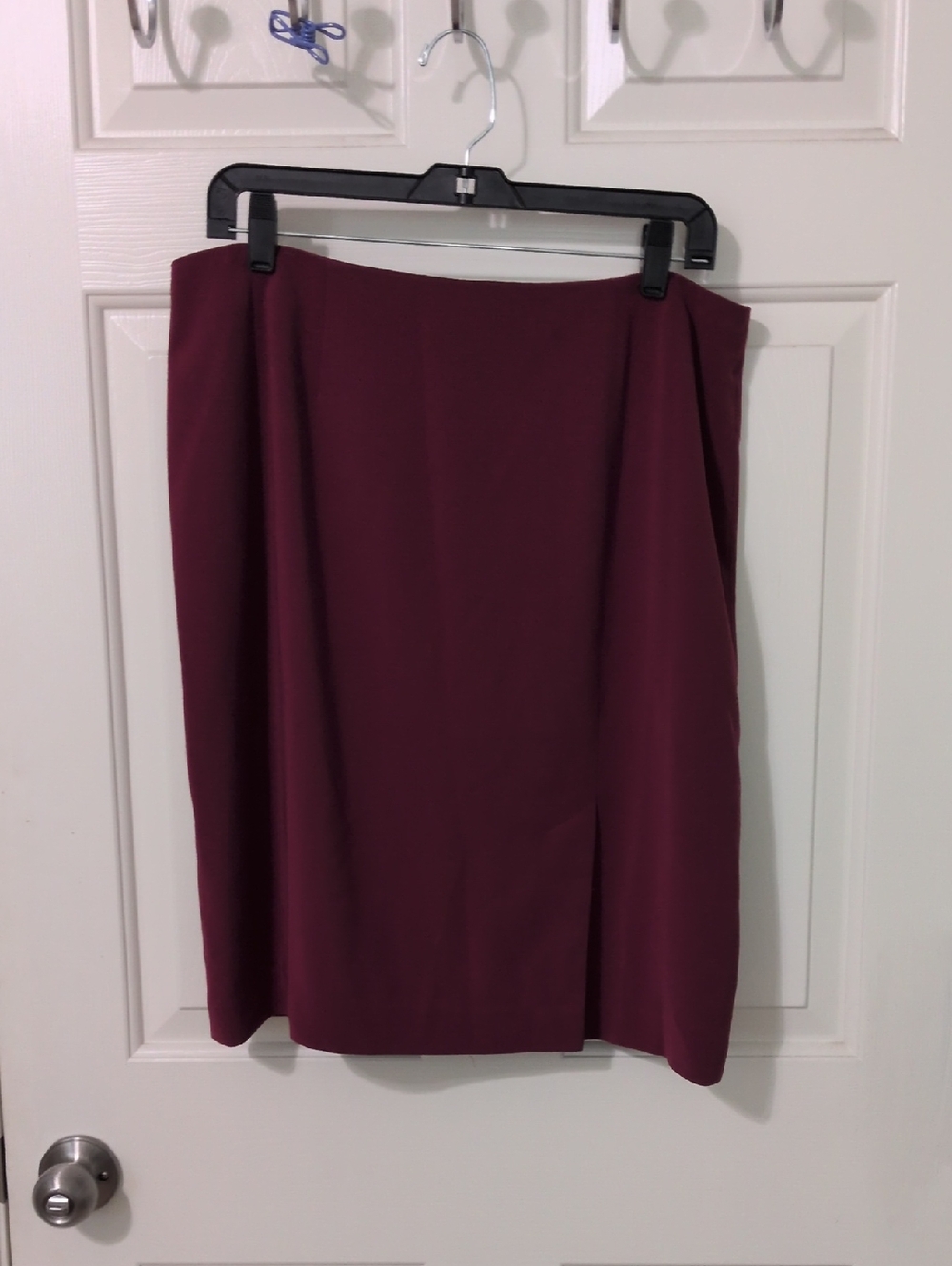 Source Unknown Burgundy Pencil Skirt